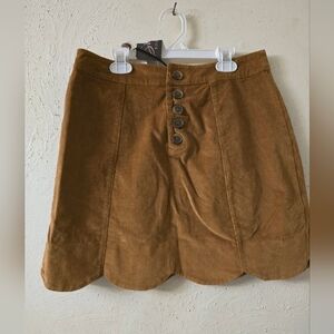 Fashion Nova Camel Button Skirt